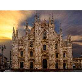 Full Drill Milan Cathedral Church Italy DIY 5D Diamond Painting by Number Unique Kits Home Wall Decor Crystal Rhinestone Wall Decor 30 x 40 CM