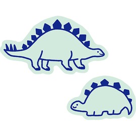 Elcomune Sticker Die Cut Sticker Dinosaur Parent and Child Stegosaurus STC-033