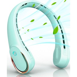 FrSara Neck Fan,Personal Fans for Your Neck, Adjustable, 360° Cooling, Super Quiet, No Blade Fan Design, No Hair Twisting, Even Air Volume On Both Sides, Non-Slip, Short Charging, Long Use Time