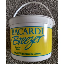 Bacardi Vintage Bacardi - Ice Bucket Plastic Cooler Bucket 8" dia x 6" tall 96oz USA