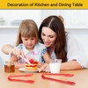 3PCS Serving Tongs Plastic Kitchen Tongs Reusable Non-Stick Party Essential