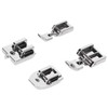4Pcs Zipper Presser Foot Parallel Grooves Easy Operation Edge Design