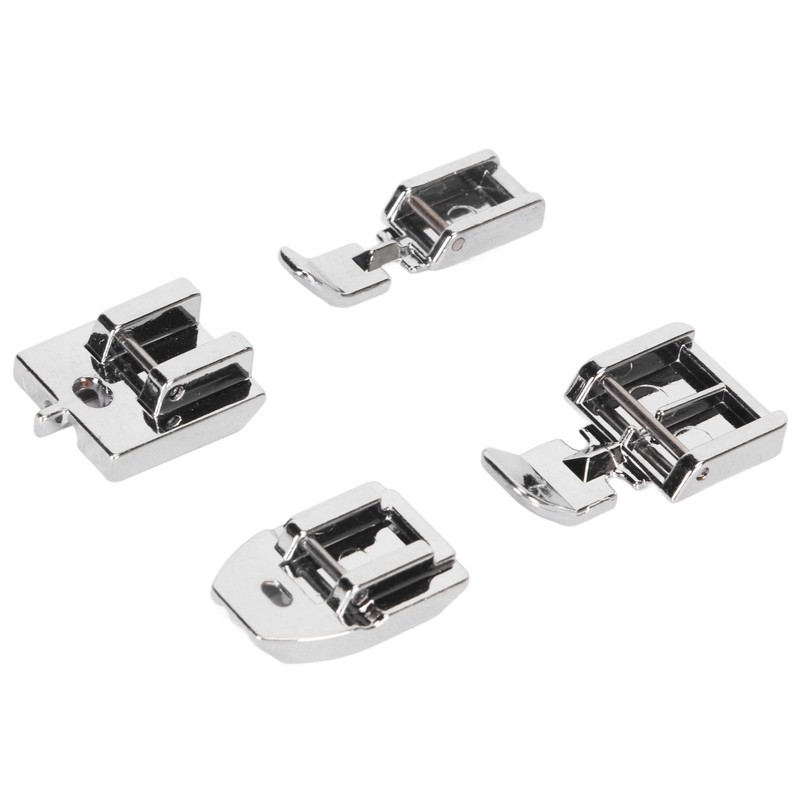 4Pcs Zipper Presser Foot Parallel Grooves Easy Operation Edge Design