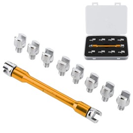 MACHSWON Gold Motorcycle Spoke Wrench Set Dirt Bike Wheel Spoke Wrench CNC Spanner Kit 5.0‑6.8 Length 93mm/3.7in Repair Tool for Most Motorbike