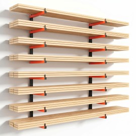 Housolution 4-Level Lumber Storage Rack - 4 Pack Holds Up 400LBS