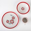 Santa Anita Christmas Flower 12 Piece Ceramic Dinnerware Set for