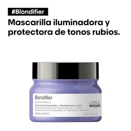 LOral Professionnel Paris Blondifier Mascarilla  Mascarilla restauradora y iluminadora  Mejora el brillo y combate los tonos amarillos  Para cabello  