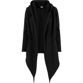 Urban Classics Women's Hooded Sweat Cardigan Cape, Black (Black 7)
