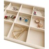 Svea Display Premium Grade Beige Velvet Jewelry Organization Tray 12