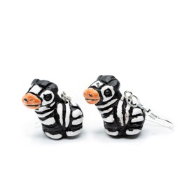 Miniblings Frog Earrings Frogs Fairy Tale Prince Princess Green Sitting - Handemade Fashion Jewelry - Silver Plated