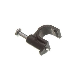 240 x Round Black Cable Wire Cord Clips 7mm