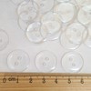 MajorCrafts® 50pcs 18mm Transparent Clear 2 Holes Round Resin Sewing