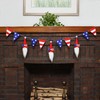 National Tree Company Patriotic Hanging Garland Decoration, Red, Decorated with