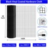 Xhfhenhce Hardware Cloth 1/2inch Black Vinyl Coated Wire Mesh 48"
