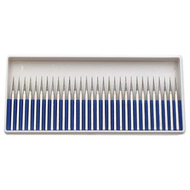 Wokesi 30Pcs,3/32"Shank Diamond Burrs Set Burs File Taper Points Grinding Head Fit Bits Set 150#Grit for Jewelry,Glass,Stone,Ceramic,Gemstones Lapidary (T7 3/32 Inch shank)