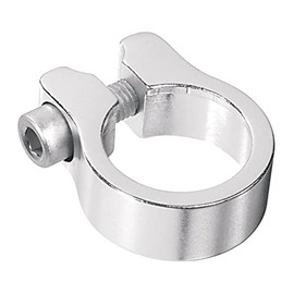 cyclingcolors Bicycle Seat Clamp, Lightweight Aluminium Seat Clamp, Clamp Suits, Frame Seat Tube, Diameter 31.8 mm (Silver)