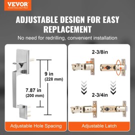 Reversible Satin Nickel Double Door Handle Set Heavy Duty Square Lever Lock for Windows and DoorsHandle Type: Square Handle, Color: Satin Nickel Color