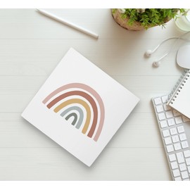 Boho Desk Decor,Boho Neutral Rainbow Wood Box Sign Rustic Farmhouse Style Wood Block Plaque Decor for Bohemian Home Girls Kids Room Nursery Classroom Wall Desk Shelf Decoration