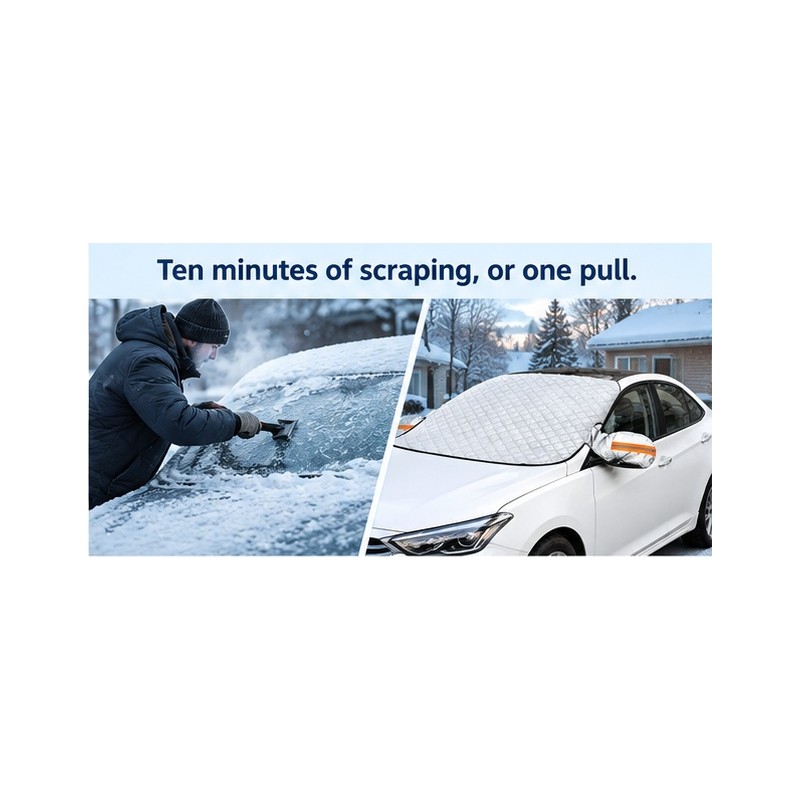Windshield Snow Cover for Car - 5-Layer Waterproof Winter Windscreen