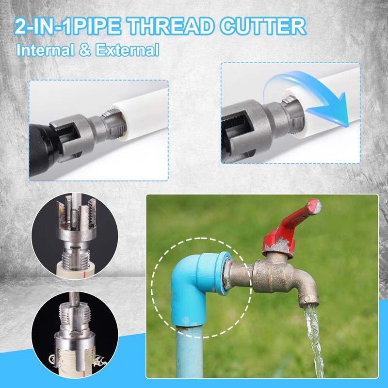 Integrated Internal & External Pipe Threading Tool,New Pipe Thread Cutting
