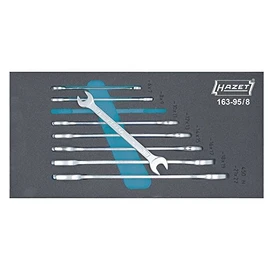 HAZET 163-95/8 Double Open-end Wrench Set 8 Pieces, Multi-Colour