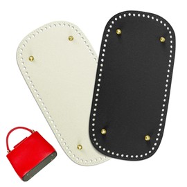 Realand 2Pcs Oval Large Size Purse Bottoms for Crocheting, with Holes for DIY Bag Shaper, Leather Purse Making Supplies, Crochet Basket Bottoms for Crochet Base