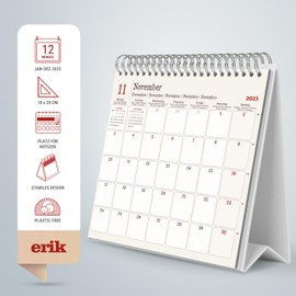 Grupo Erik Calendar 2025 Desk Calendar Antique Maps Calendar 2025 Family Planner Desk Calendar 2025 to Stand Up 20 x 17 cm Annual Calendar 2025
