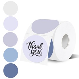 2 Inch Purple Gradient Round Thermal Label Printer Stickers - Self-Adhesive Direct Labels for DIY Logo Design, Name Tag (500 Labels/1 Roll)