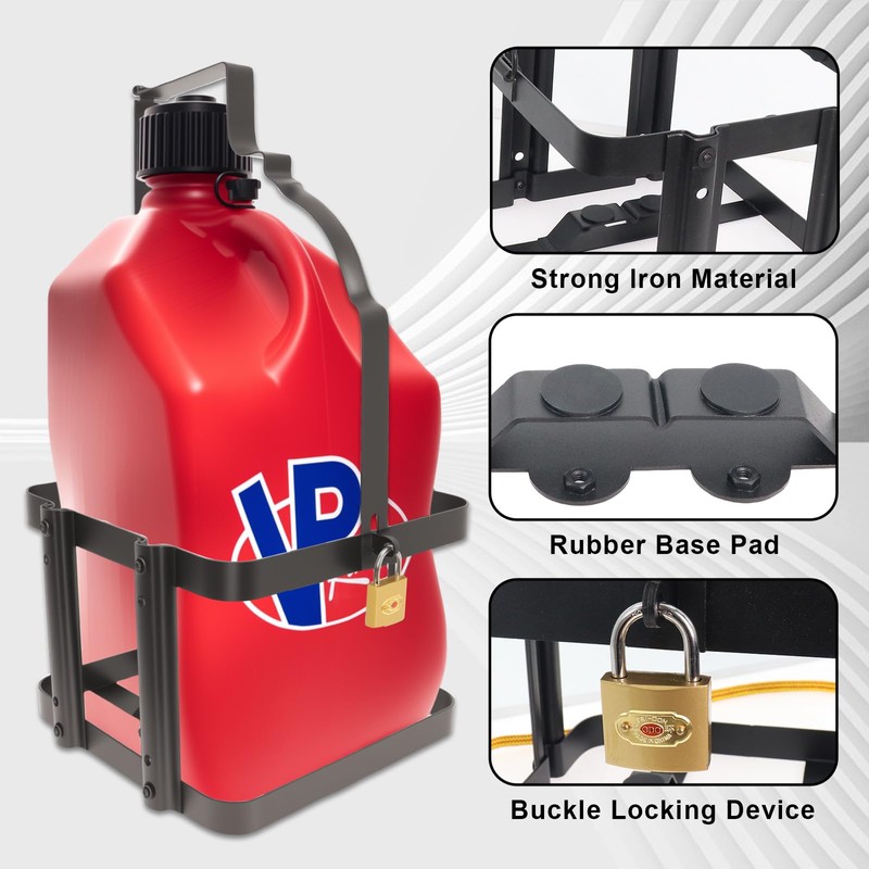 𝑼𝒑𝒈𝒓𝒂𝒅𝒆𝒅 Fuel Jug Container Holder Mount, 5 Gallon Gas Can