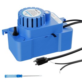 ZLR Condensate Pump for HVAC - 230V 90GPH 1/30HP Automatic Condensate Removal Pump with Safety Switch, Indicator Light and Cleaning Button - Condensation Pump for Air Conditioner, Dehumidifier