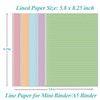 Unpunched Line Paper 5 Colorful - 100 Sheets/200 Pages Ruled