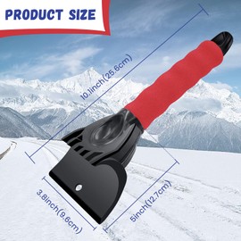 VidFair 2 Pack Car Ice Scraper Efficency and Non Scratch Scrape Ice Snow and Frost from Windscreens with Foam Handle and Side Windows Easily Car Scraper Ice for Car SUV Truck Windshield Windows