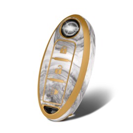 WORCAS for Nissan 3 Buttons Key Fob Cover,Premium Soft TPU Key Fob Cover Case Compatible with Infiniti EX35 EX37 FX35 FX37 FX45 FX50 Q70 QX50 QX70(Ink Pattern)