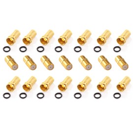 DKBT Satellite Cable Connector 21 Pieces Coaxial Cable Connector F-Connector Satellite Cable Adapter Satellite Cable Connector Coaxial Connector Sat Coupling Connector for Coaxial Antenna Cable