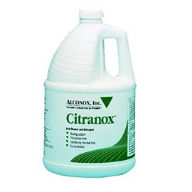 Alconox 1801 Citranox Phosphate-Free Concentrated Cleaner and Metal Brightener, 1 gallon Plastic Bottle