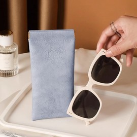 Fabric Glasses Case Sunglasses Storage Case Soft Leather Soft Leather Glasses Case/Mustard 6ea