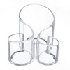 EUBEISAQI Acrylic Makeup Brush Holder Desk S Shape 3 Slot
