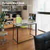 WOHOMO Folding Desk, Small Writing Desk 39.4", Space-Saving Foldable Laptop
