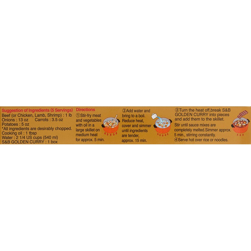 S&B, Golden Curry Sauce Mix, Hot, 3.2 oz
