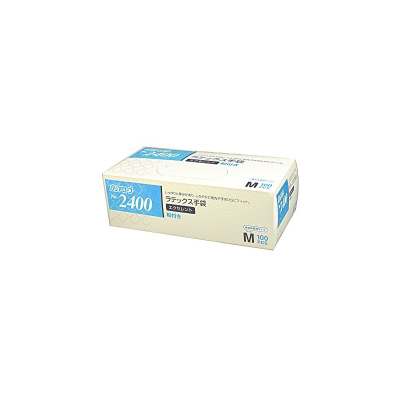 bariaro-bu Excellent Latex Gloves Powdered Medium 100 Piece