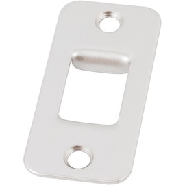 Stone Harbor Hardware Round Pocket Door Lock, Strike Plate, 1-1/4" x 2-3/4", Satin Nickel