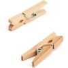 SHATCHI 100pcs 25mm Plain Mini Wooden Craft Pegs Paper Photo