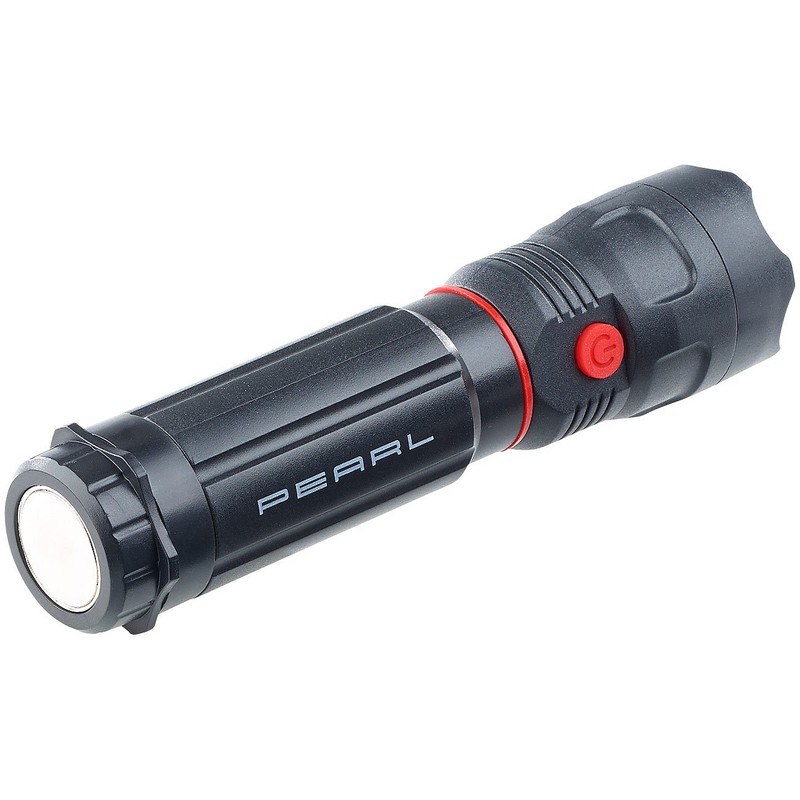 PEARL Light: 2-in-1 LED Torch with Work Light, Magnet, 2x