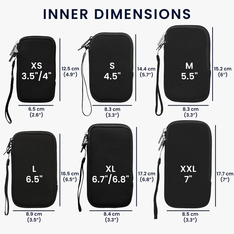 kwmobile Carcasa para móvil tamaño XL - 6,7/6,8" - Funda