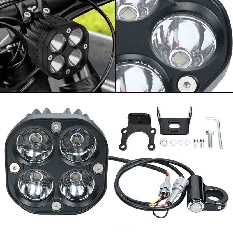 BILLFARO Upgraded Motorcycle Headlight Front Headlamp Bright Lamp,Plug N Play