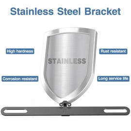 Pixelman Stainless Back Up Camera License Plate Mount,Universal License Plate Camera Mount for Mirror Camera,Backup Camera Mounting Bracket,Rear Cam Backup Camera Mount,Dash Cam License Plate Mount