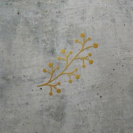 Decal Stickers of Florals (Metallic Gold) (Set of 2) Premium Waterproof Vinyl Decal Stickers for Laptop Smartphone Car Dirt Bike Wall Room Mason Jar Bathtub Door - BICVER1d91291GOW19Y24