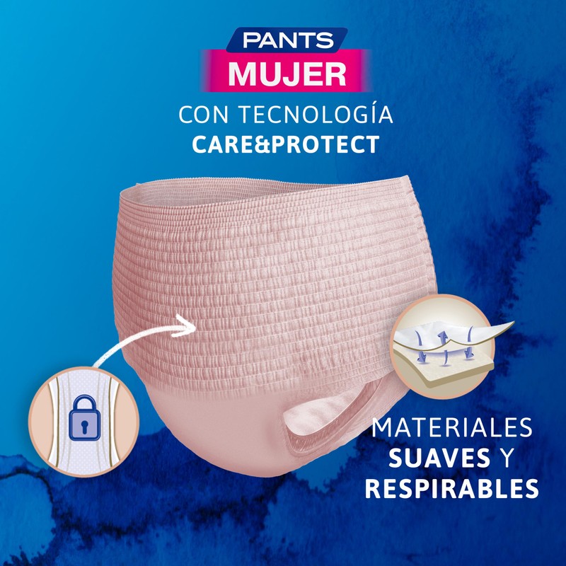 Tena Pants Mujer Ropa Interior Desechable para Incontinencia, Talla Chico/Mediano,