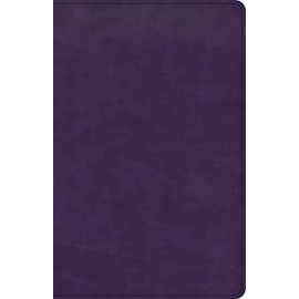CSB Large Print Personal Size Reference Bible, Purple LeatherTouch, Red Letter, Presentation Page, Cross-References, Full-Color Maps, Easy-to-Read Bible Serif Type