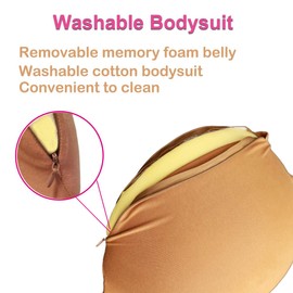 Seedollia Fake Pregnant Belly Santa Big Belly Props Memory Foam Costume Fat Suit (3-4 Months)